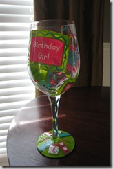 birthday wine glass
